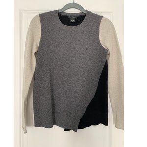 Bloomingdale's 100% 2-ply Cashmere Sweater - Black/Grey/Beige - Size Small